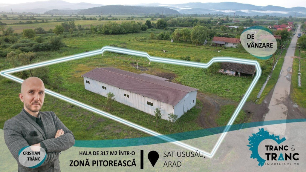 COMISION 0% Hala noua de 317 m2, intr-o zona feerica, in Usu