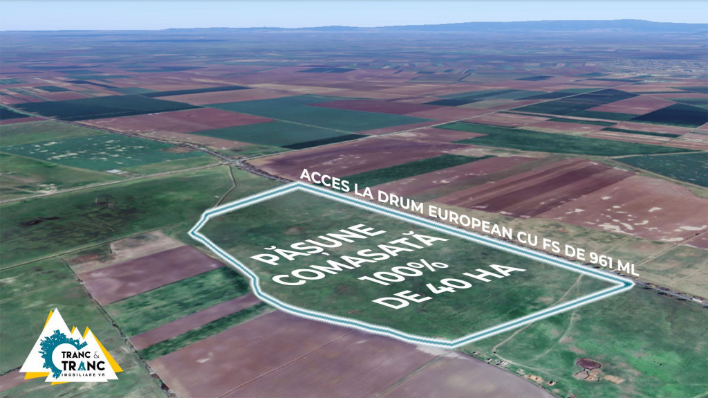 Teren PASUNE de 40ha, Comasat 100%, cu FS de 961 ml la Drumu