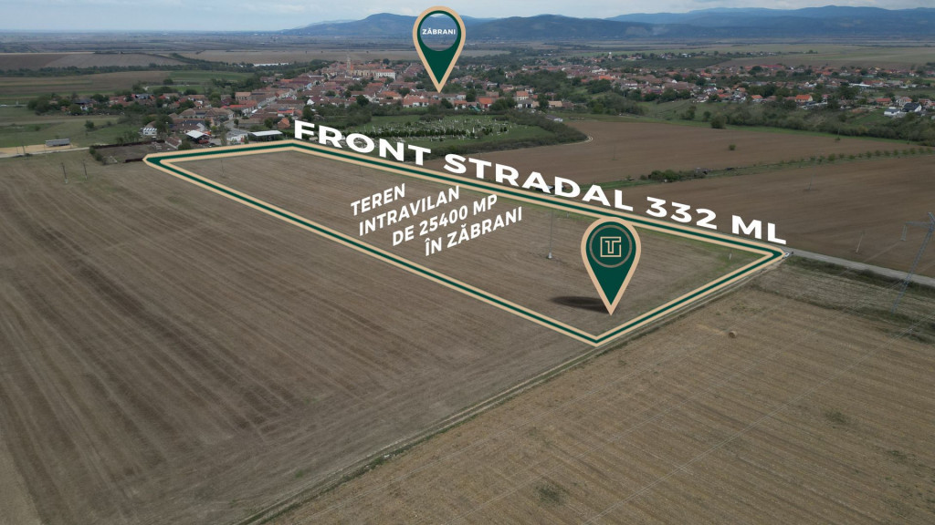 Teren intravilan de 25400 mp cu potențial excepțional pent