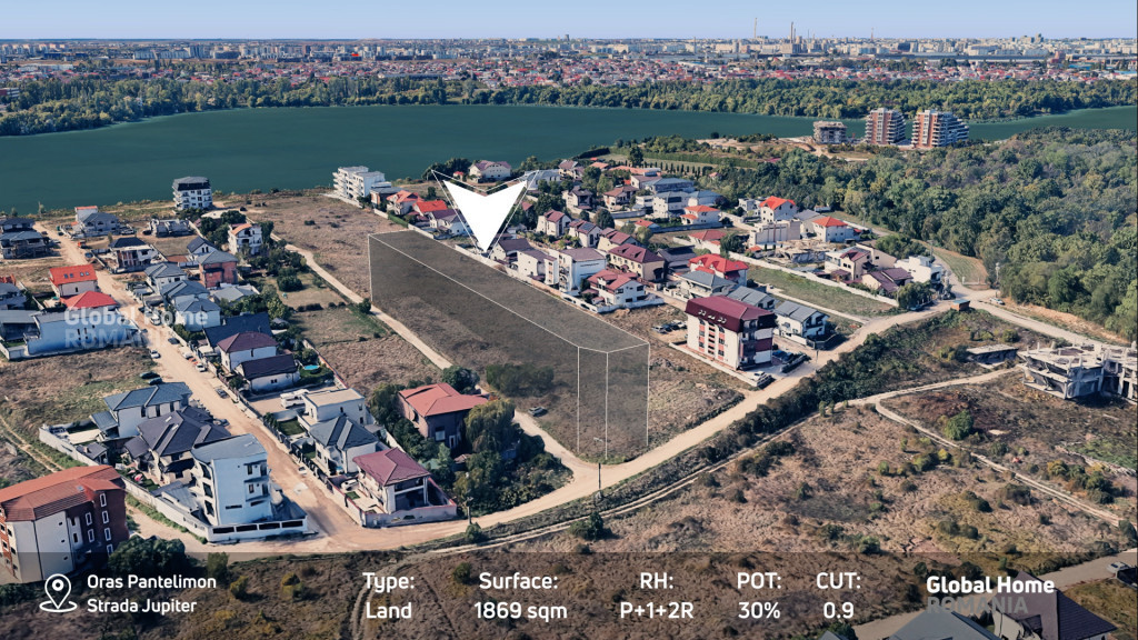 Teren dezvoltare | 1.869 mp | PUD aprobat | Str. Jupiter, Pa