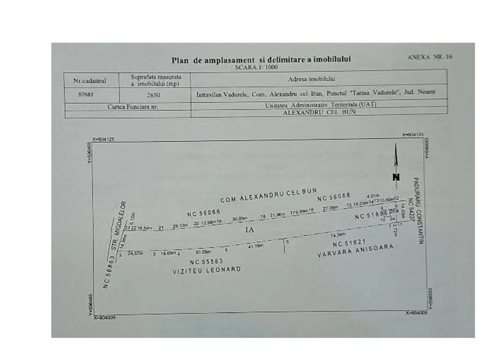 Teren Negresti, 844 mp, loc de casa
