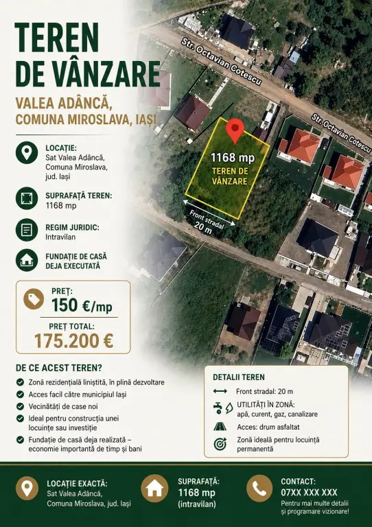 Teren intravilan 1.168 mp