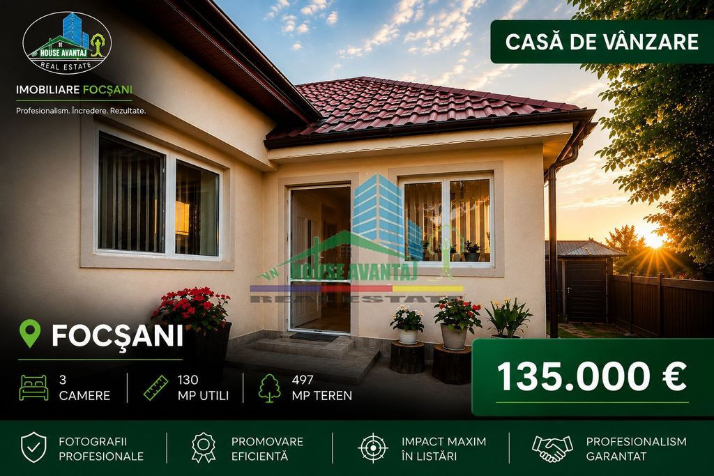 Casă cu 3 camere în Focșani Locul unde familia ta prin...