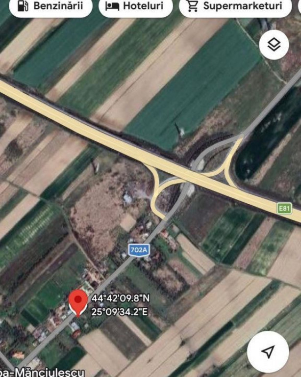 Teren 5216 mp la 2 pasi de autostrada A1