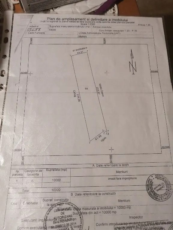 De vânzare teren extravilan în satul Cerneti, jud. Mehedinti 10000mp