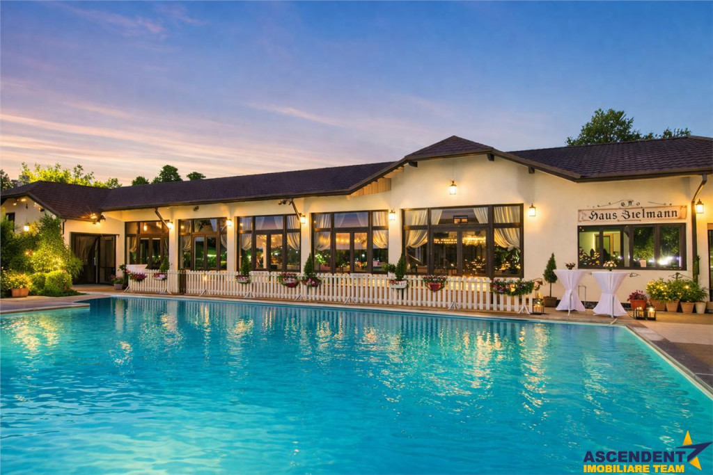Hotel 3* Pensiune 4*, piscina, teren tenis, 6.200mp parc p