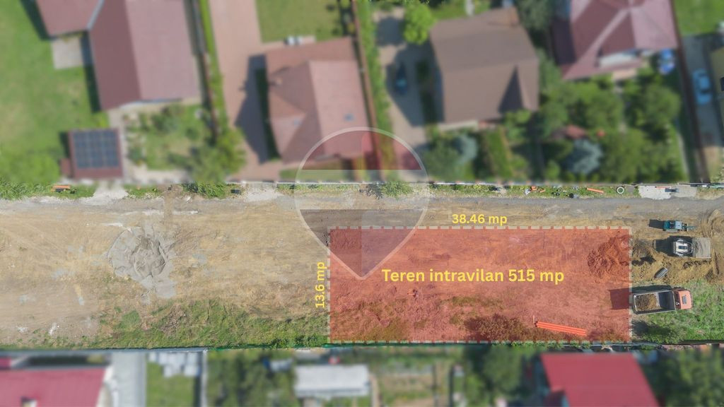 Teren 515 mp cu proiect de casă și autorizație în cur...