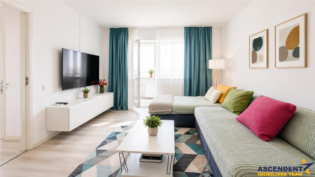 Apartament de 2 camere, decomandat cu vedere deschisa, Centr