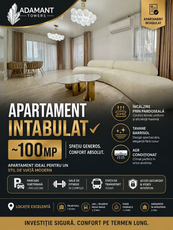 Adamant Towers | 3 camere 100mp | FINALIZAT - INTABULAT