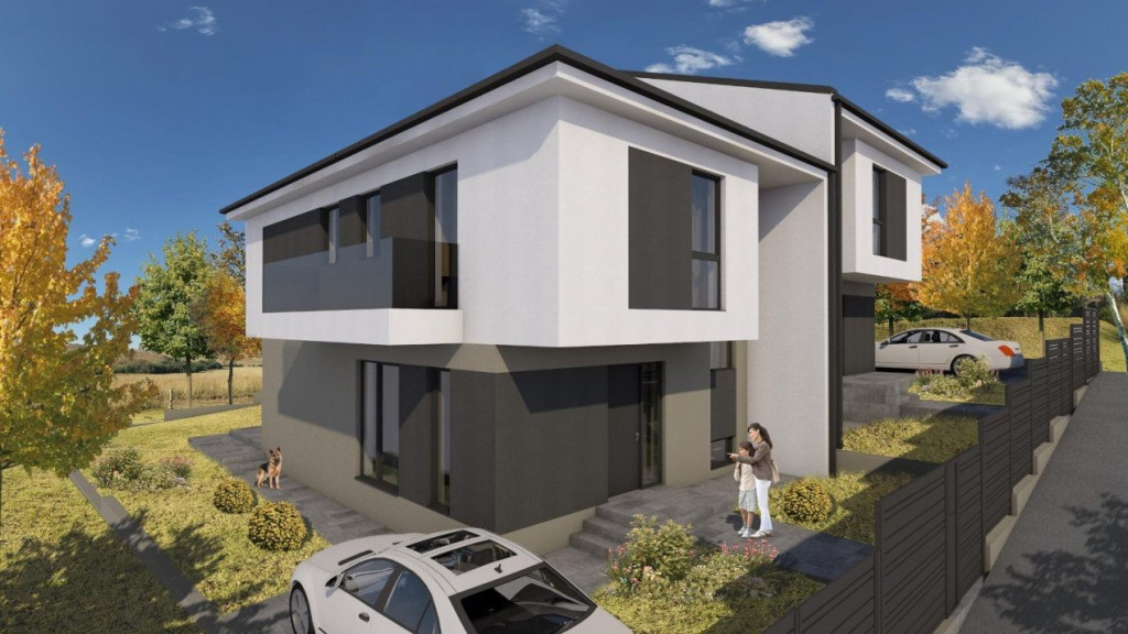 Duplex pe 3 niveluri, 4 camere, predare semifinisat, 183 mp,