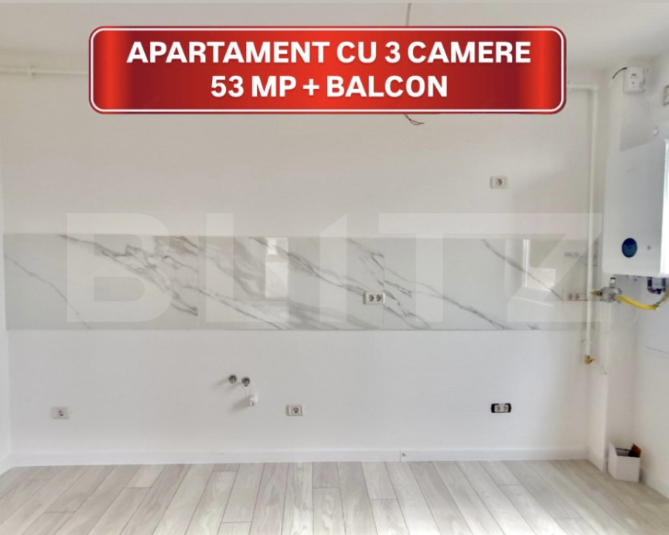 SUPER PRET! Apartament cu 3 camere + balcon, ETAJ 1, loc de