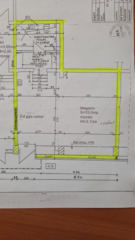 Inchiriez comercial in Deva, zona Horea, suprafata utila 40 mp,