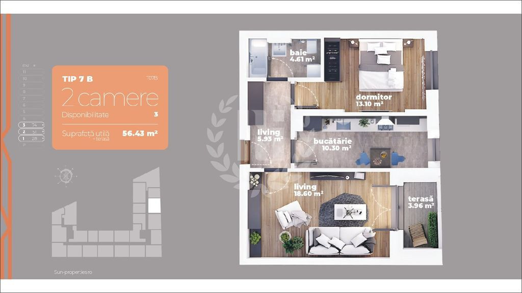Apartament 2 camere | Decomandat | Metrou Sector 3