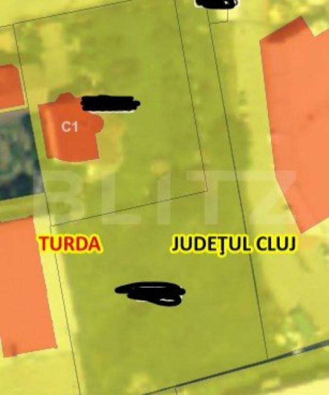 Teren intravilan, 1200 mp in Turda, zona Poiana