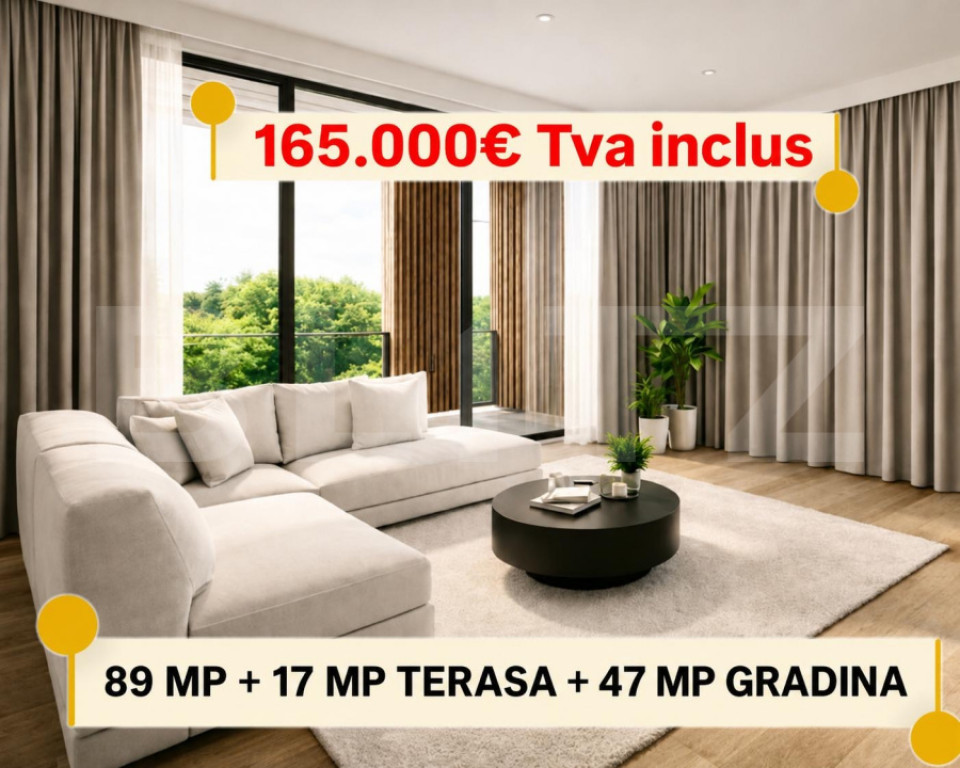 Apartament de vanzare cu 4 camere, 89 mp, zona Torontalului