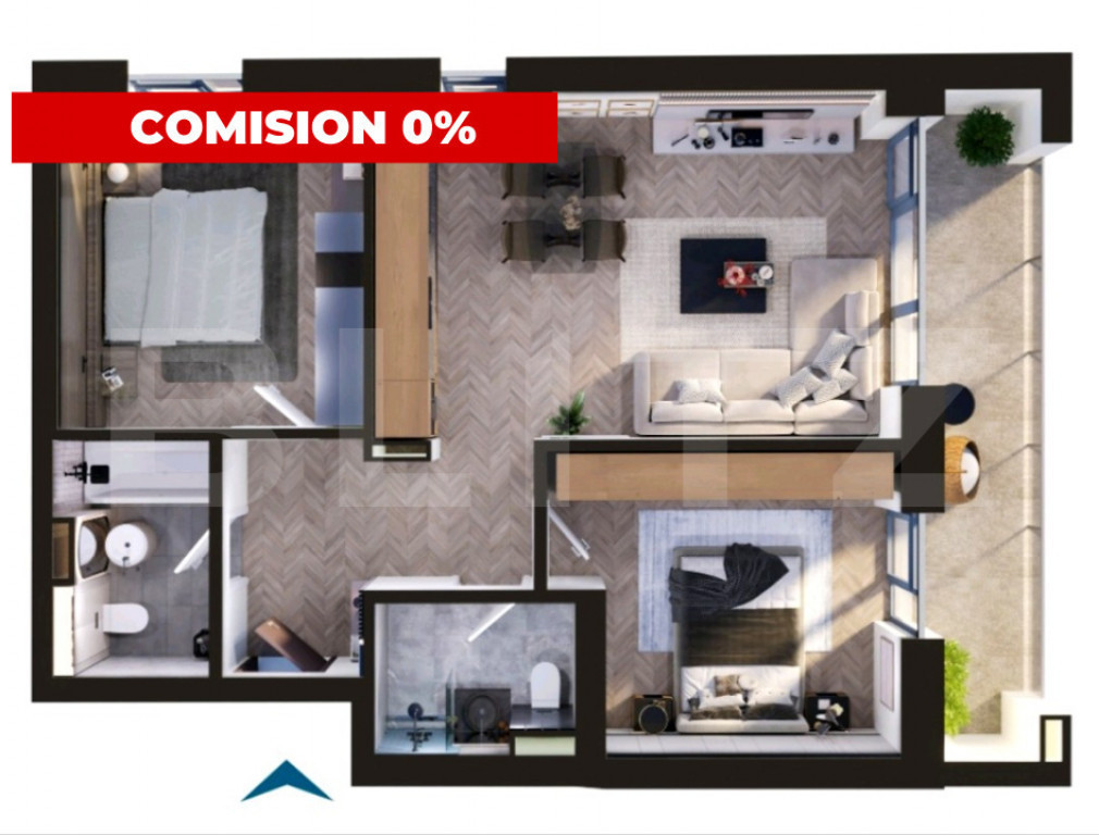 Comision 0 | Apartament de vanzare, cu 3 camere, 74 mp, zona