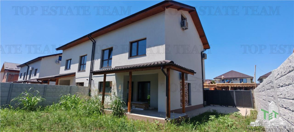 Vila individuala cuplata 5 camere, P 1 M, incalzire in pardo
