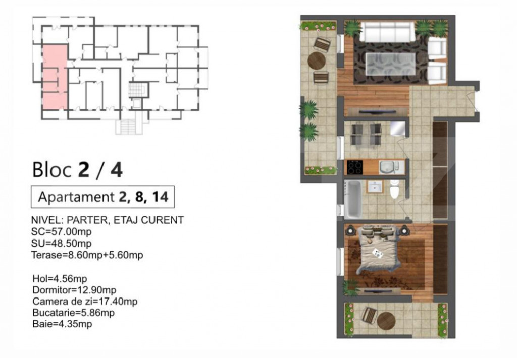 Apartament de vânzare – bloc nou, zona Zăvoaie, Kaufland