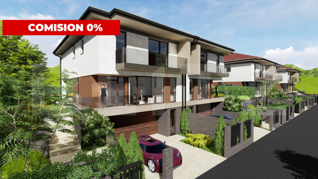 Casă modernă 185 mp ansamblu premium, garaj dublu, Dambul