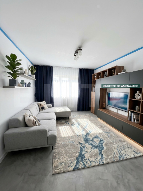 Apartament 2 camere, decomandat, 61,5 mp, cartier Burdujeni