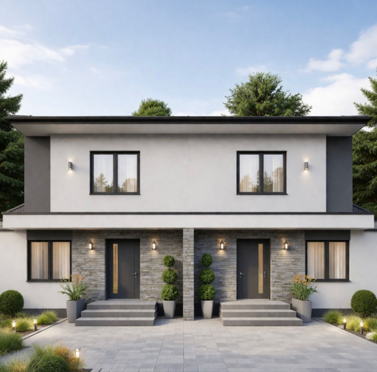 Duplex de vanzare, 124 mp, la rosu sau semifinisat
