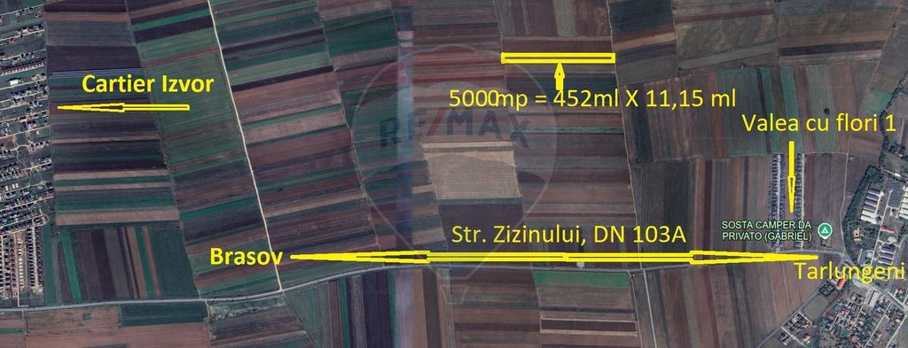 Teren Extravilan 5.000 mp Tarlungeni / Strada Zizinului