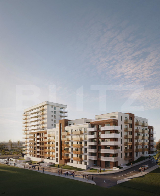 Apartament 2 Camere, 54 mp, 2 Balcoane, Imobil nZEB, Dambu R