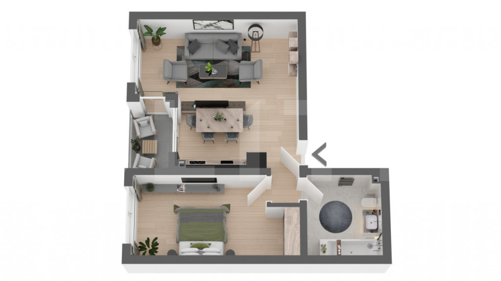 Apartament 2 camere, 49mp, priveliste spectaculoasa, Apahida