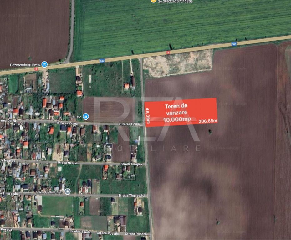 Teren 10.000 mp iesire Branesti constructie hala