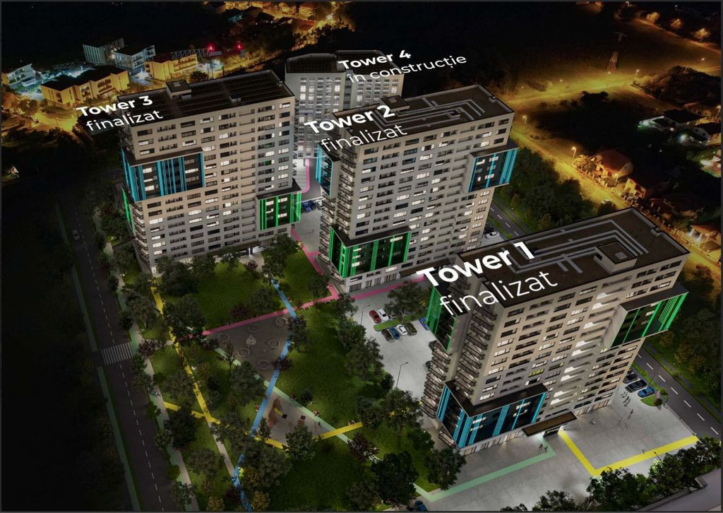 Apartament cu 2 camere in X-city Towers Direct de la dezv...