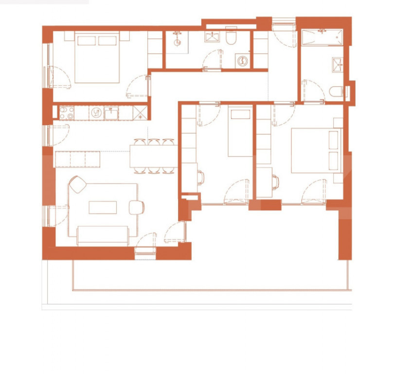 Comision 0! River by Hexagon, Apartament 4 camere, 81 MP, Lo