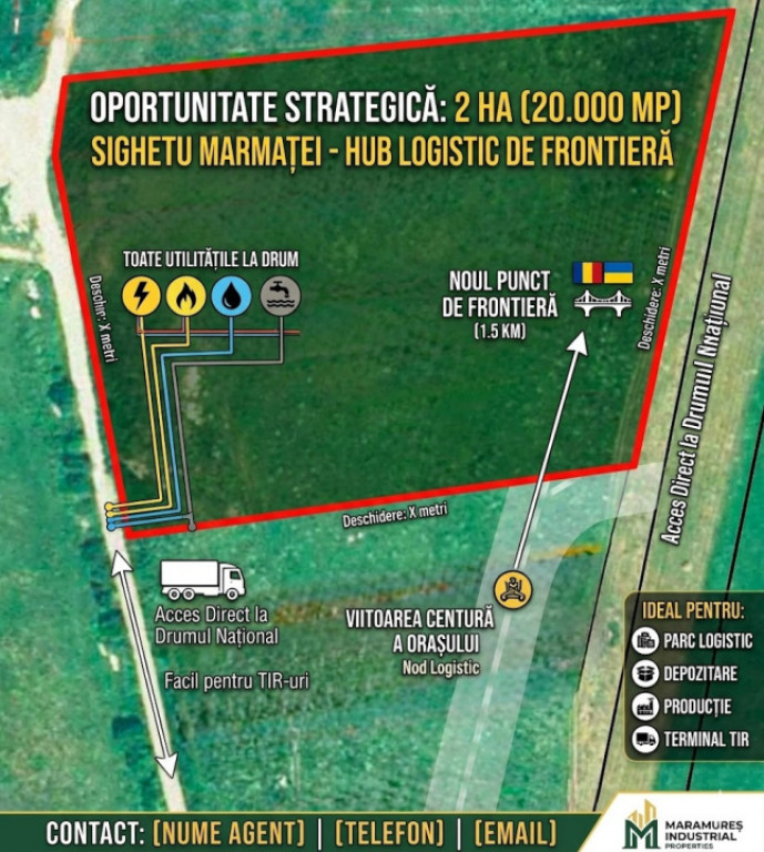 Teren Industrial 20.000 mp – Sighetu Marmației (Hub Logis