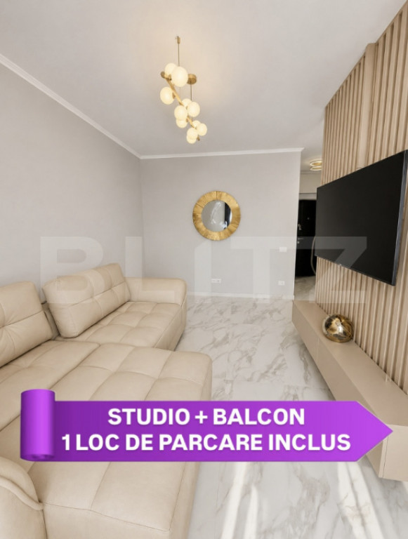 Apartament o camera, 31,70 mp + Balcon 6 mp, TVA INCLUS, zon