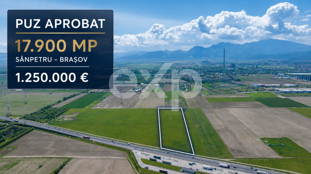 Teren 17.900 mp cu PUZ aprobat – Sânpetru | Dezvoltare re