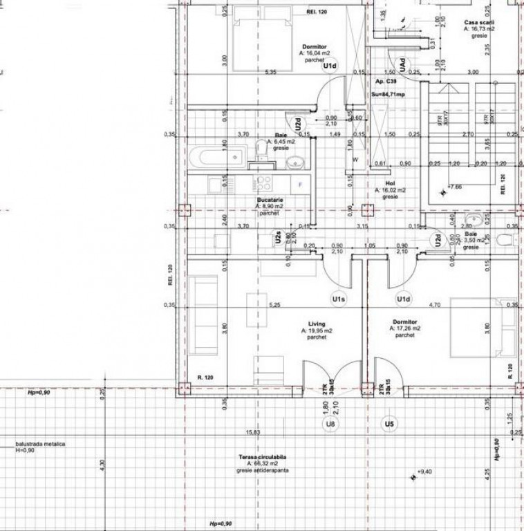 Apartament 3 camere, 84.71 mp, zona Lipovei
