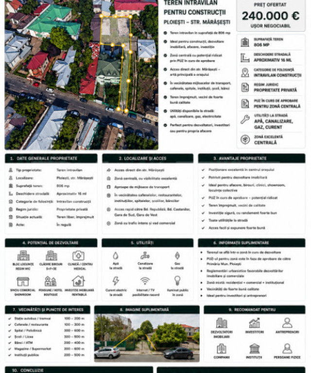 Teren intravilan 806 mp, zona MARESESTI