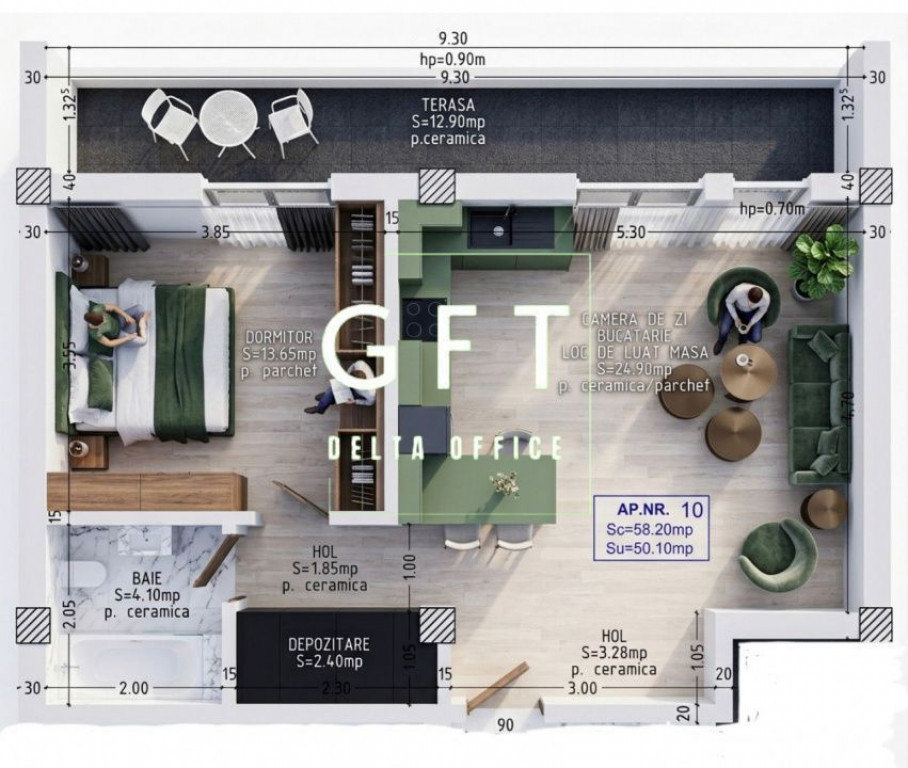 Apartament in Bistrita cu 2 camere | Zona Sud