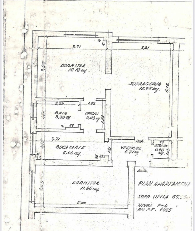 Apartament 3 camere 56 mp, zonă Piață, Câmpina – 70 00