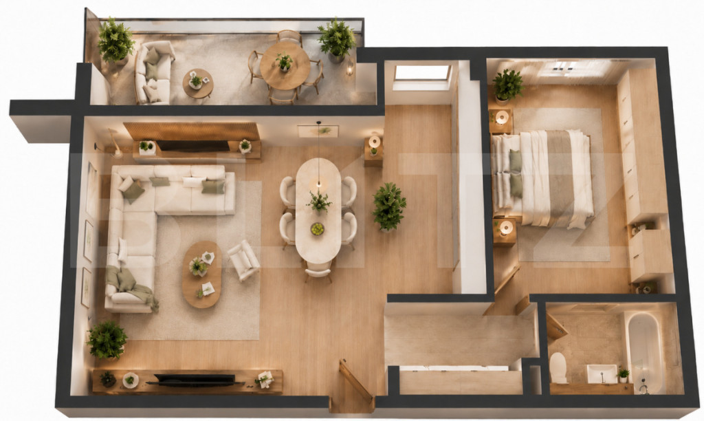 APARTAMENT 2 CAMERE | INTRE LACURI | CU CF
