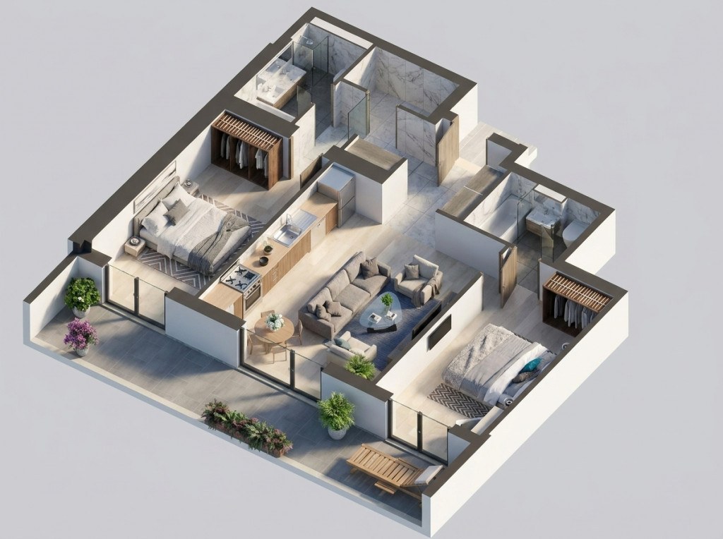 APARTAMENT 3 CAMERE IN COMPLEX CU PREMIU DE ARHITECTURA, PAR
