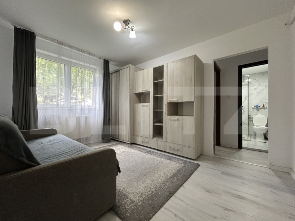 Apartament 2 camere, 31 mp, parter înalt – mobilat/invest