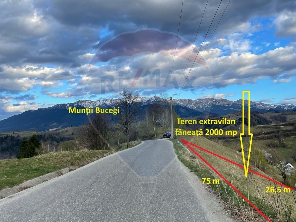 Teren extravilan, 2000 mp, Sat Peștera (com Moieciu)