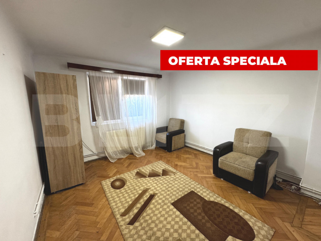 Apartament in bloc tip vila, parter, 50 mp, mobilat utilat -