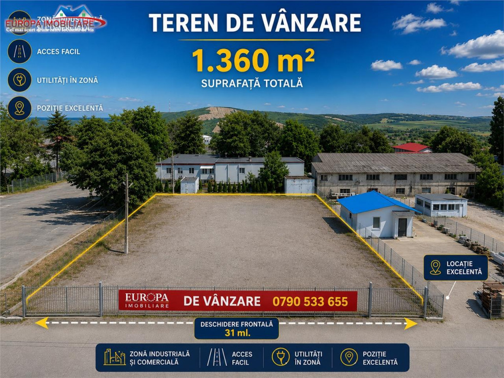 Teren intravilan de pe Varianta Tulcea