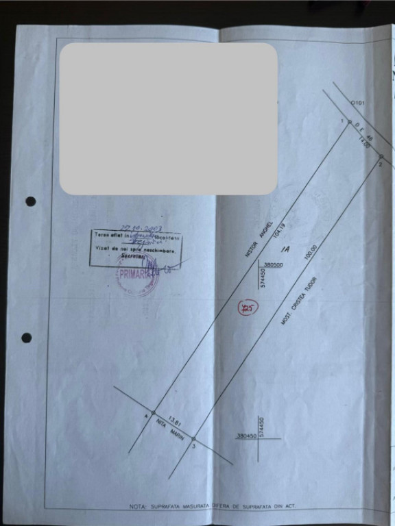Teren intravilan 1.393 mp | Utilități | Deschidere 14 ml |