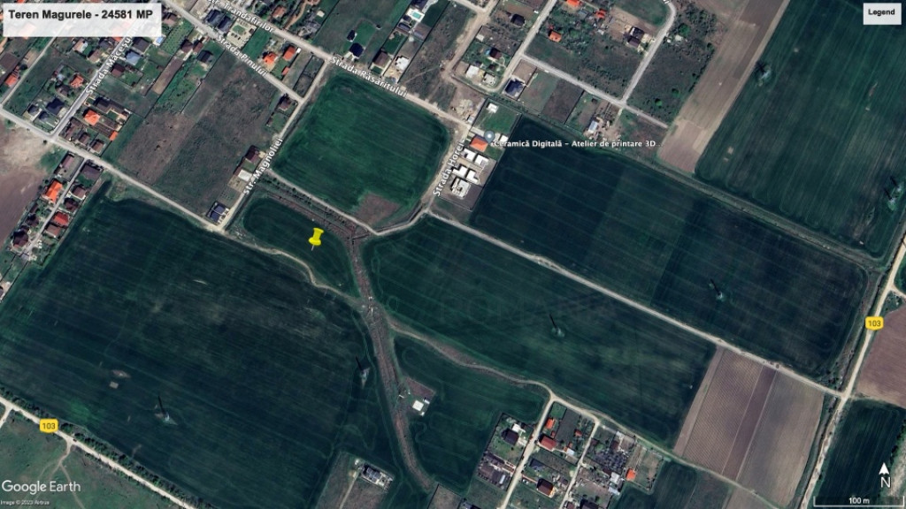 Teren intravilan Magurele 24.581 mp - front 82 m Str Magn...