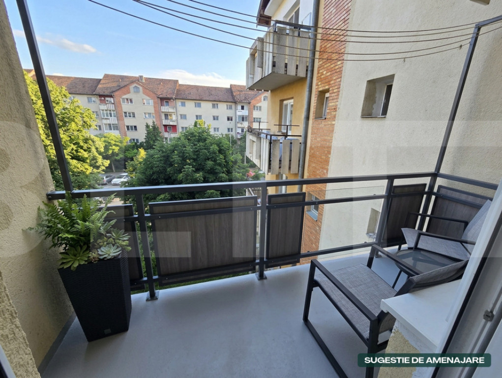 Apartament decomandat cu 2 camere, 52.82 mp - Sf. Gheorghe