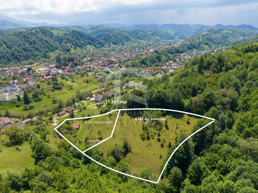Moieciu de Jos |Teren 11.381 mp | Panoramă, potențial t...
