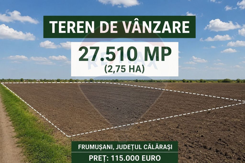 Teren de vânzare Frumusani Postavari Călărași