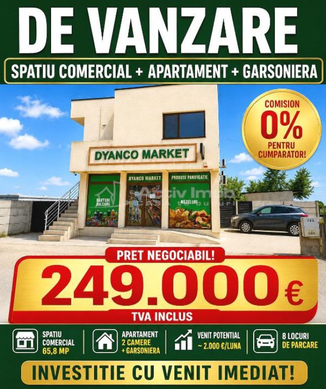 - Spatiu Comercial Apartament Garsoniera - Clinceni -